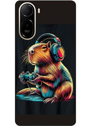 Силиконовый бампер чехол для xiaomi poco c81 pro капибара