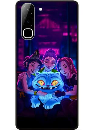 Силиконовый чехол бампер для infinix hot 70 (x6895) с рисунком demon hunters k-pop