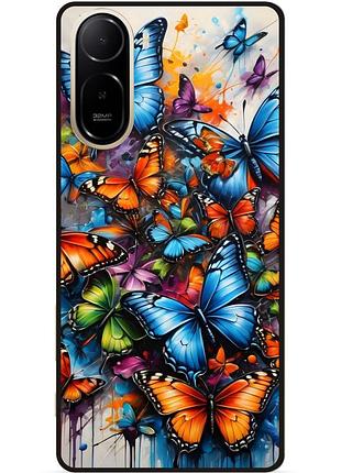 Силиконовый чехол для xiaomi poco c81 pro с рисунком бабочки мотыльки