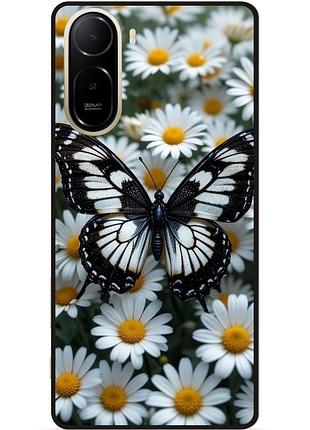 Силиконовый чехол бампер для xiaomi poco c81 pro с рисунком мотыльки бабочки
