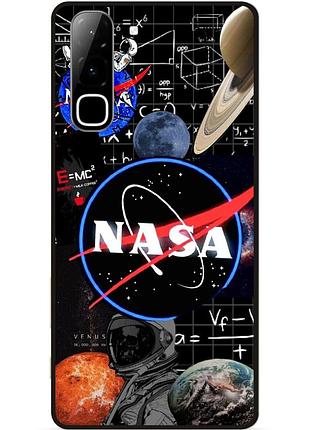 Силиконовый чехол бампер для infinix hot 70 (x6895) с рисунком космос nasa