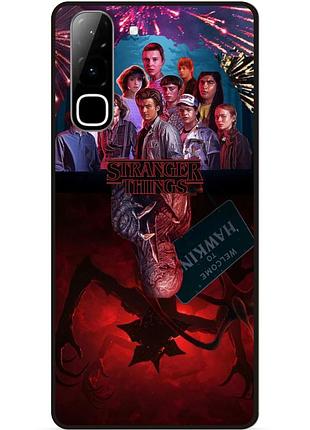 Силиконовый чехол для infinix hot 70 (x6895) с рисунком stranger things очень странные дела