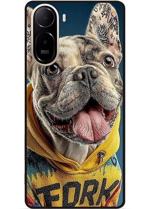 Силіконовий чохол бампер для xiaomi poco c81 pro з малюнком бульдог