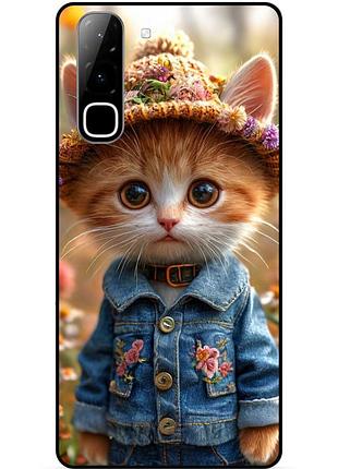 Силіконовий бампер чохол для infinix hot 70 (x6895) з малюнком котики