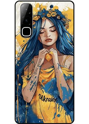 Чехол силиконовый бампер для infinix hot 70 (x6895) с рисунком зсу украинка боец