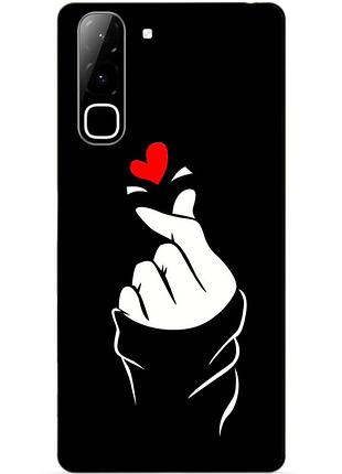 Силіконовий чохол бампер для infinix hot 70 (x6895) з малюнком знак кохання