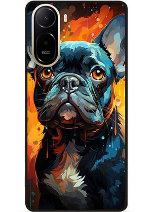 Силіконовий чохол бампер для xiaomi poco c81 pro з малюнком французский бульдог