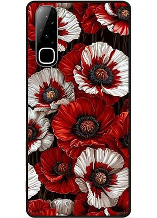 Силіконовий чохол бампер для infinix hot 70 (x6895) з малюнком квіти маки