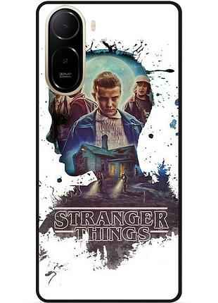 Силиконовый бампер чехол для xiaomi poco c81 pro с рисунком stranger things очень странные дела
