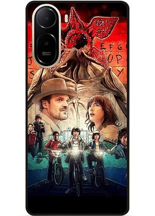 Силіконовий бампер чохол для xiaomi poco c81 pro з малюнком дивні дива stranger things