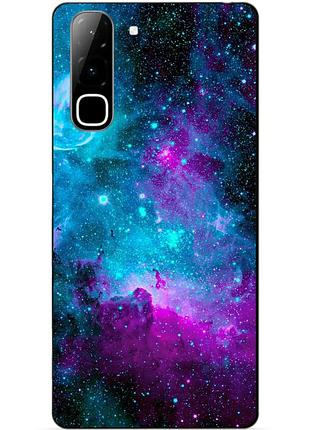 Чехол силиконовый бампер для infinix hot 70 (x6895) с рисунком галактика космос