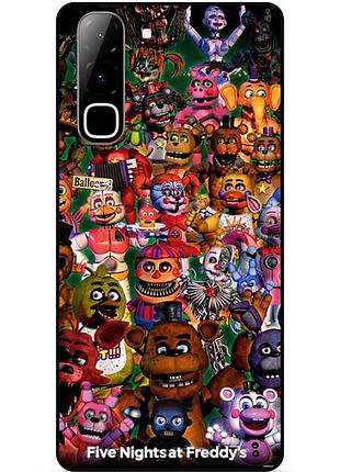 Чехол силиконовый бампер для infinix hot 70 (x6895) с рисунком аниматроники freddy фредди