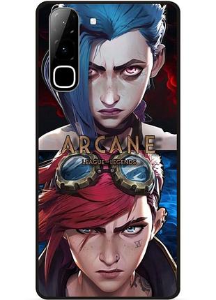 Силиконовый чехол бампер для infinix hot 70 (x6895) с картинкой аркейн arcane