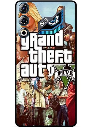 Чехол силиконовый бампер для zte nubia neo 3 gt 5g с рисунком гта gta