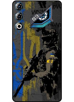 Силіконовий чохол бампер для zte nubia neo 3 gt 5g з малюнком зсу украина night hunter