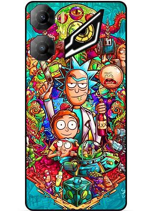 Чехол силиконовый бампер для zte nubia neo 3 5g с рисунком rick and morty рик и морти