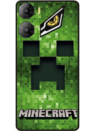 Силиконовый чехол бампер для zte nubia neo 3 5g с рисунком крипер minecraft майнкрафт