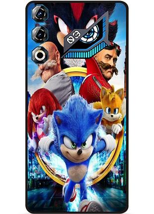 Чехол силиконовый бампер для zte nubia neo 3 gt 5g с картинкой соник sonik