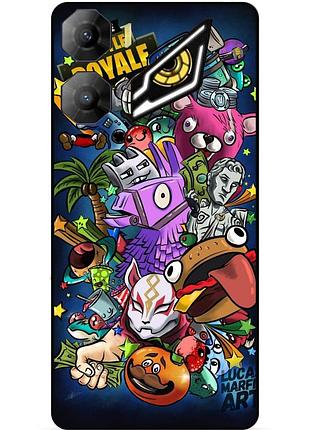 Чехол силиконовый бампер для zte nubia neo 3 5g с картинкой фортнайт fortnite