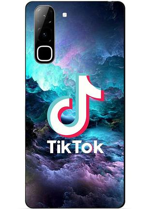 Силіконовий чохол бампер для infinix hot 70 (x6895) з малюнком tik tok тік ток