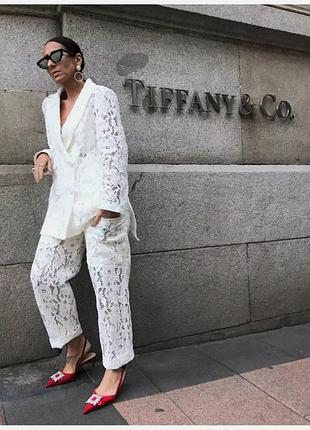 Брюки zara из кружева