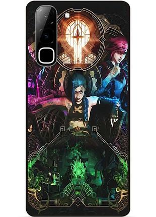 Силіконовий бампер чохол для infinix hot 70 (x6895) з картинкою аркейн arcane