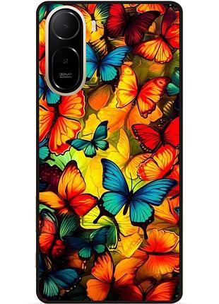 Силіконовий бампер чохол для xiaomi poco c81 pro з малюнком бабочки метелики