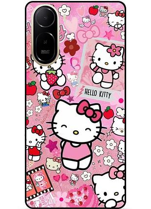 Силиконовый чехол бампер для xiaomi poco c81 pro с рисунком hello kitty хелло китти