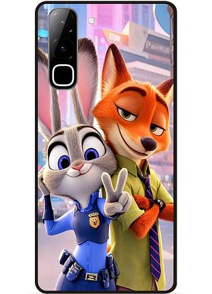 Силиконовый чехол бампер для infinix hot 70 (x6895) зверополис джуди
