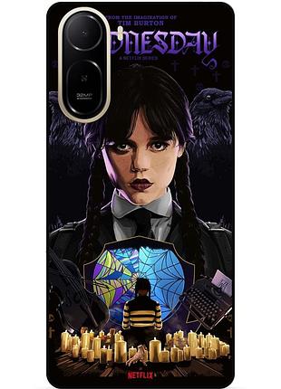 Чехол силиконовый бампер для xiaomi poco c81 pro с рисунком уэнздей wednesday