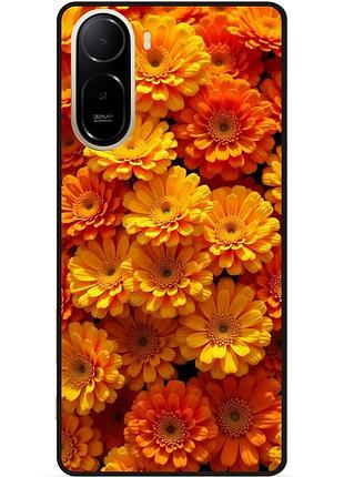 Силиконовый чехол бампер для xiaomi poco c81 pro с рисунком герберы цветы