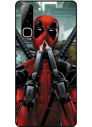 Чехол силиконовый бампер для infinix hot 70 (x6895) с рисунком дэдпул deadpool