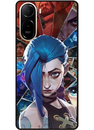 Силиконовый бампер чехол для xiaomi poco c81 pro с рисунком arcane аркейн