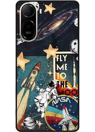 Силіконовий чохол бампер для xiaomi poco c81 pro з малюнком галактика nasa