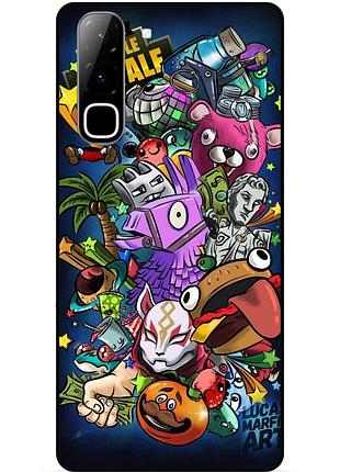 Силіконовий чохол бампер для infinix hot 70 (x6895) з картинкою фортнайт fortnite