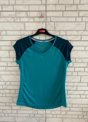 Спортивна бігова футболка nike dri-fit / жіноча футболка для бігу та фітнесу найк, розмір l