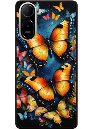 Чохол силіконовий бампер для xiaomi poco c81 pro з малюнком бабочки метелики