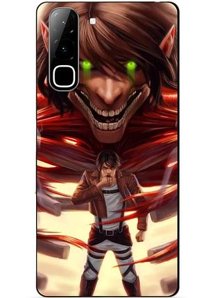 Чехол силиконовый бампер для infinix hot 70 (x6895) с рисунком attack on titan атака титанов