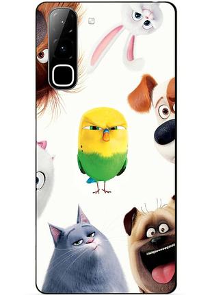 Чехол силиконовый бампер для infinix hot 70 (x6895) с рисунком тайная жизнь домашних животных