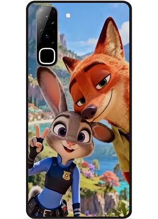 Силиконовый чехол бампер для infinix hot 70 (x6895) с рисунком джуди зверополис