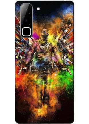 Чехол силиконовый бампер для infinix hot 70 (x6895) с рисунком воин контр-страйк counter-strike