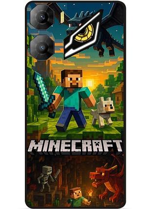 Силиконовый чехол бампер для zte nubia neo 3 5g с картинкой майнкрафт minecraft