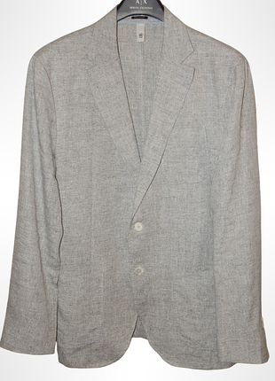 Пиджак блейзер из льна и шёлка massimo dutti. made in bulgaria. размер 46-48