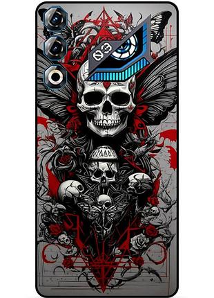 Силиконовый чехол для zte nubia neo 3 gt 5g с рисунком череп скелет