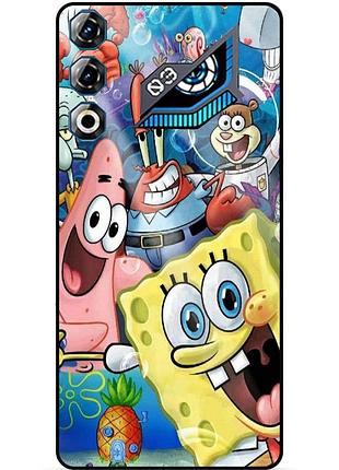 Силіконовий чохол бампер для zte nubia neo 3 gt 5g з малюнком губка боб sponge bob