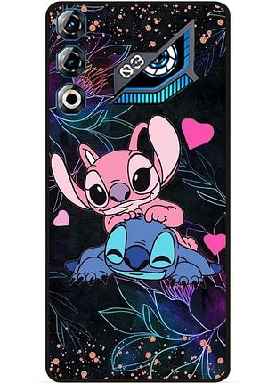 Силиконовый чехол бампер для zte nubia neo 3 gt 5g с рисунком стич stitch