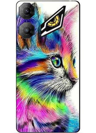 Чехол силиконовый бампер для zte nubia neo 3 5g с рисунком акварельный кот