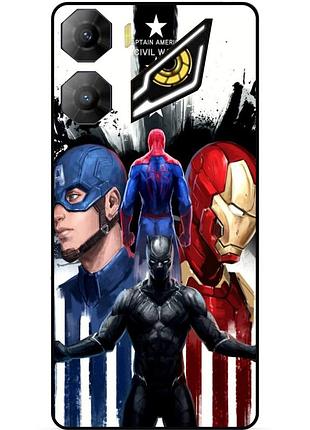 Чехол силиконовый бампер для zte nubia neo 3 5g с рисунком marvel марвел человек паук