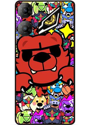 Силіконовий чохол бампер для zte nubia neo 3 5g стікери бравл нита brawl