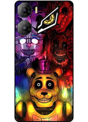 Чехол силиконовый бампер для zte nubia neo 3 5g с рисунком фредди freddy аниматроники